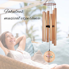 Personalized Wedding Wind Chimes-36/45 Inch, 6 Tubes, Rose Gold-Wedding Gift for New Couple - Astarin