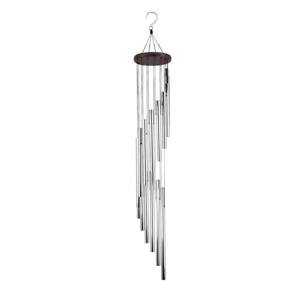 Spiral Series Wind Chimes- 52 Inch 15 Tubes 52 Inch Silver Wind Chimes
